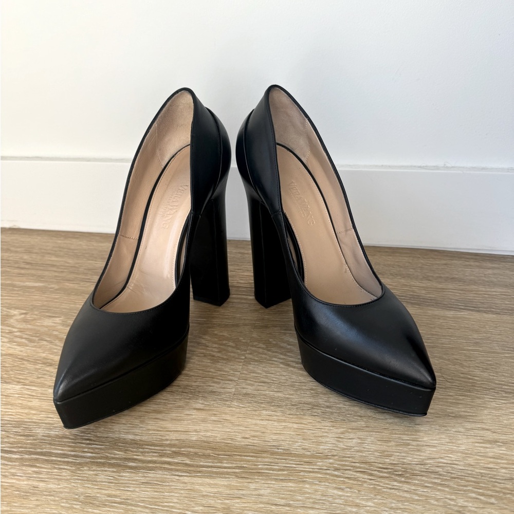 Vera Wang Leather Platform Pumps